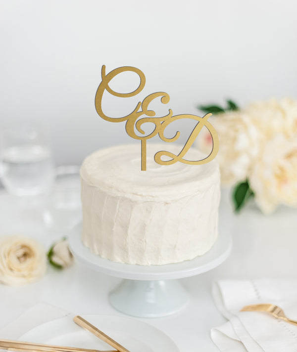 Initials Wedding Cake Topper