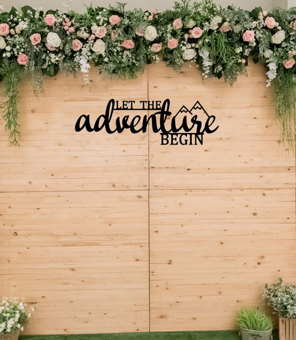 Let The Adventure Begin Baby Shower Sign