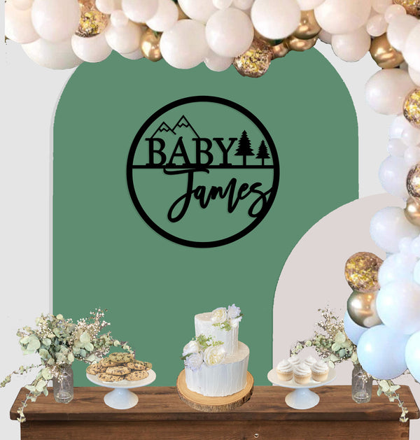 Adventure Baby Shower Name Sign
