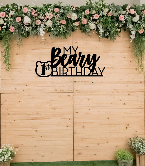 My BEARy 1st Birthday Sign
