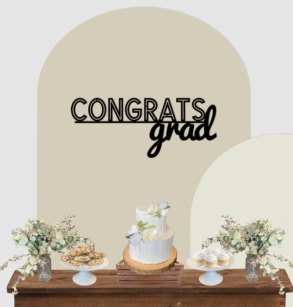 Congrats Grad Mixed Fonts Graduation Sign