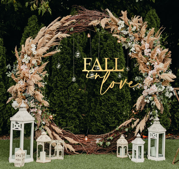 Fall in Love Bridal Shower Sign