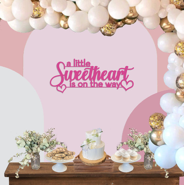 A Little Sweetheart Baby Shower Sign