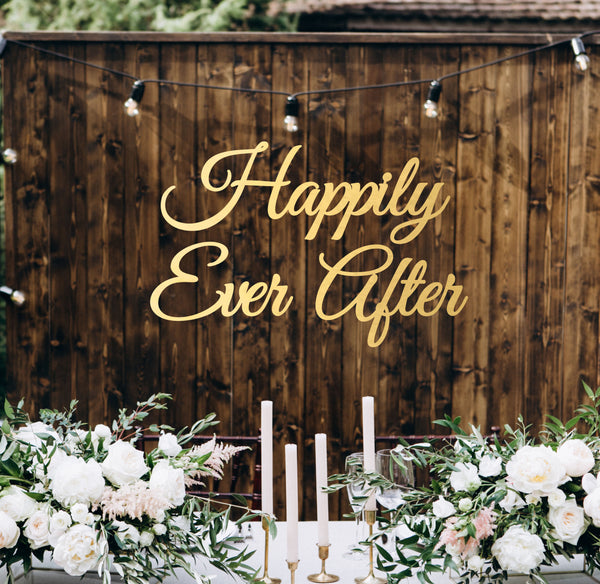 Happily Ever After Wedding Sign - 1A 2A
