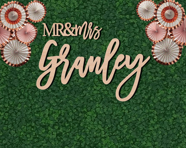 MR & Mrs Last Name Sign - 1A 2A