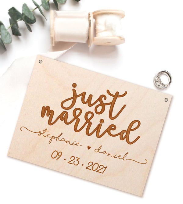 Custom "Just Married" Sign - 1A 2A